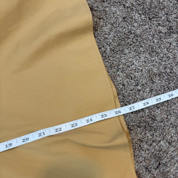 Chicos Black Label Poplin Peplum Button Down Shirt Yellow 12 Career Modern - Picture 8 of 9